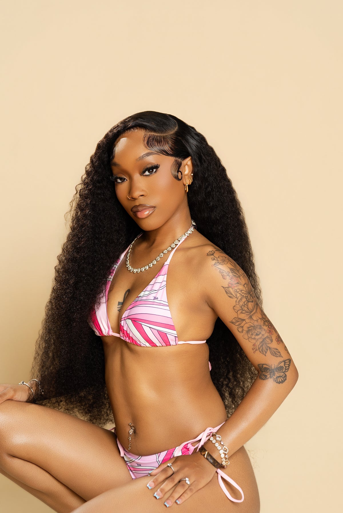 15A 200% Density 13x4 Fancy Island Curly Wig